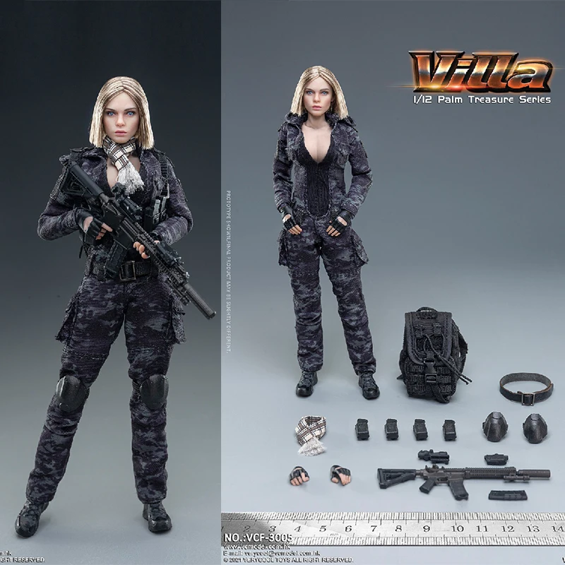 

VERYCOOL 1/12th VCF-3005 Black MC Camouflage Women Soldier Villa Female Figure Accessories Fit 6" Action Figure Doll