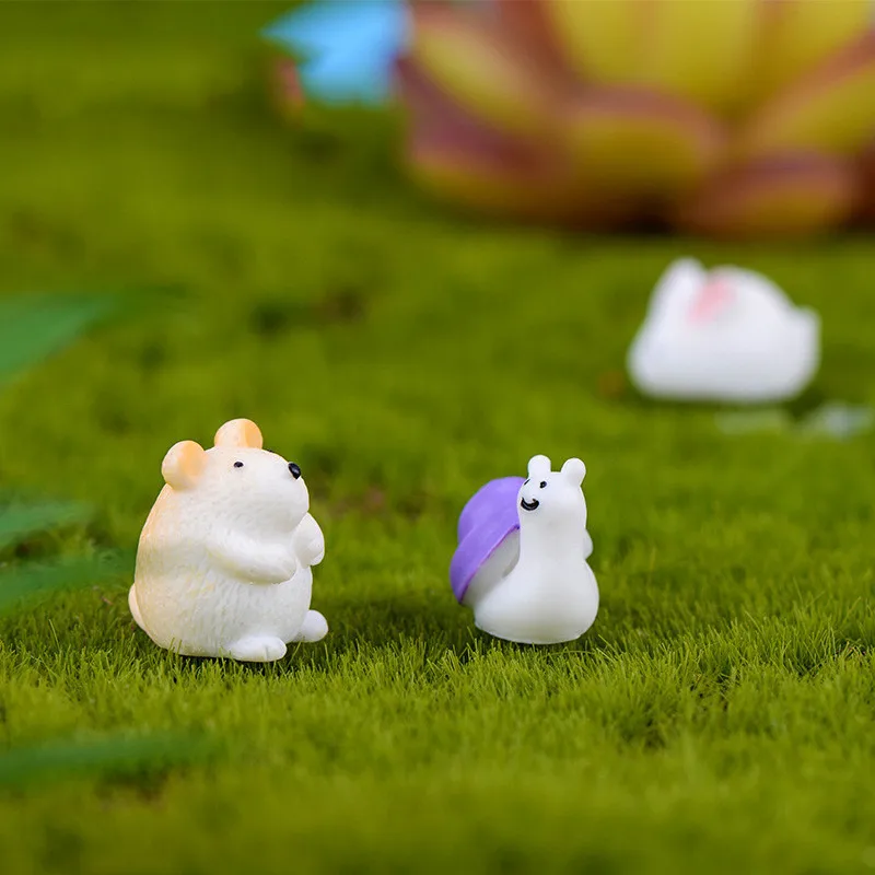 1 шт. статуэтка в виде улитки животного украшение стеклянное миниатюрное ремесло