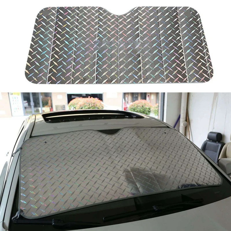 

Car Sunshade Front File Summer Sun Visor Windshield Cover for Car SUV Off-Road File Foldable 130X60cm