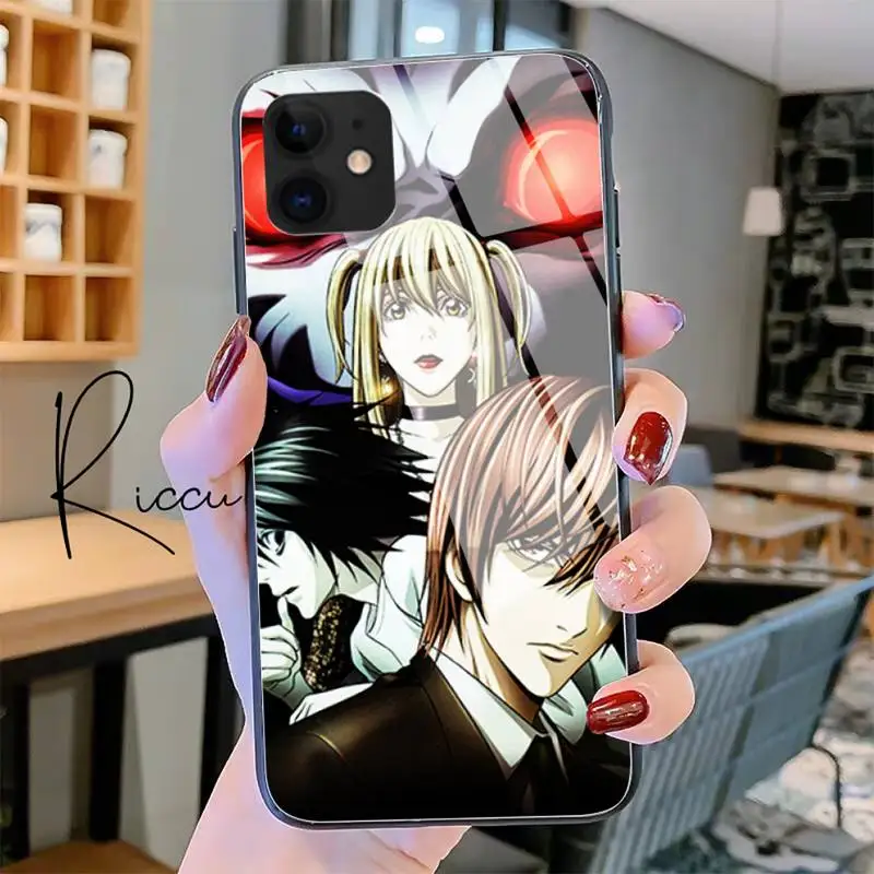 

Anime Manga Death Note Ryuk Phone Case Tempered Glass For iPhone 11 Pro XR XS MAX 8 X 7 6S 6 Plus SE 2020 12 Pro Max Mini case