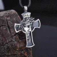 hot sale necklace for men jesus cross pendant necklace gold silver color cross necklace link chain fashion jewelry gift