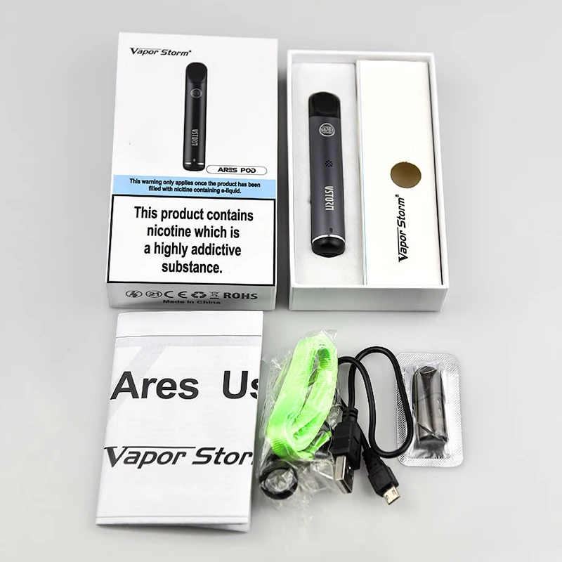 Оригинальный Vapor Storm Ares Pod Kit 560 мАч батарея с регулируемым напряжением 1 6 мл пустой