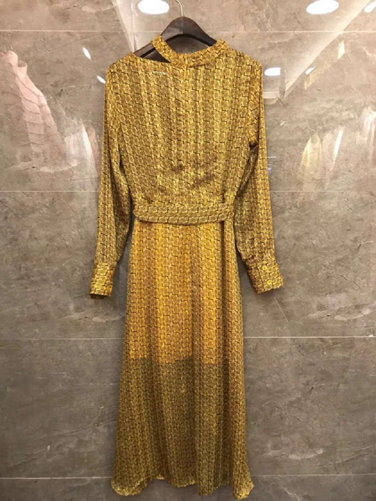 Женское асимметричное шелковое платье желтое оранжевое абрикосовое ажурное с