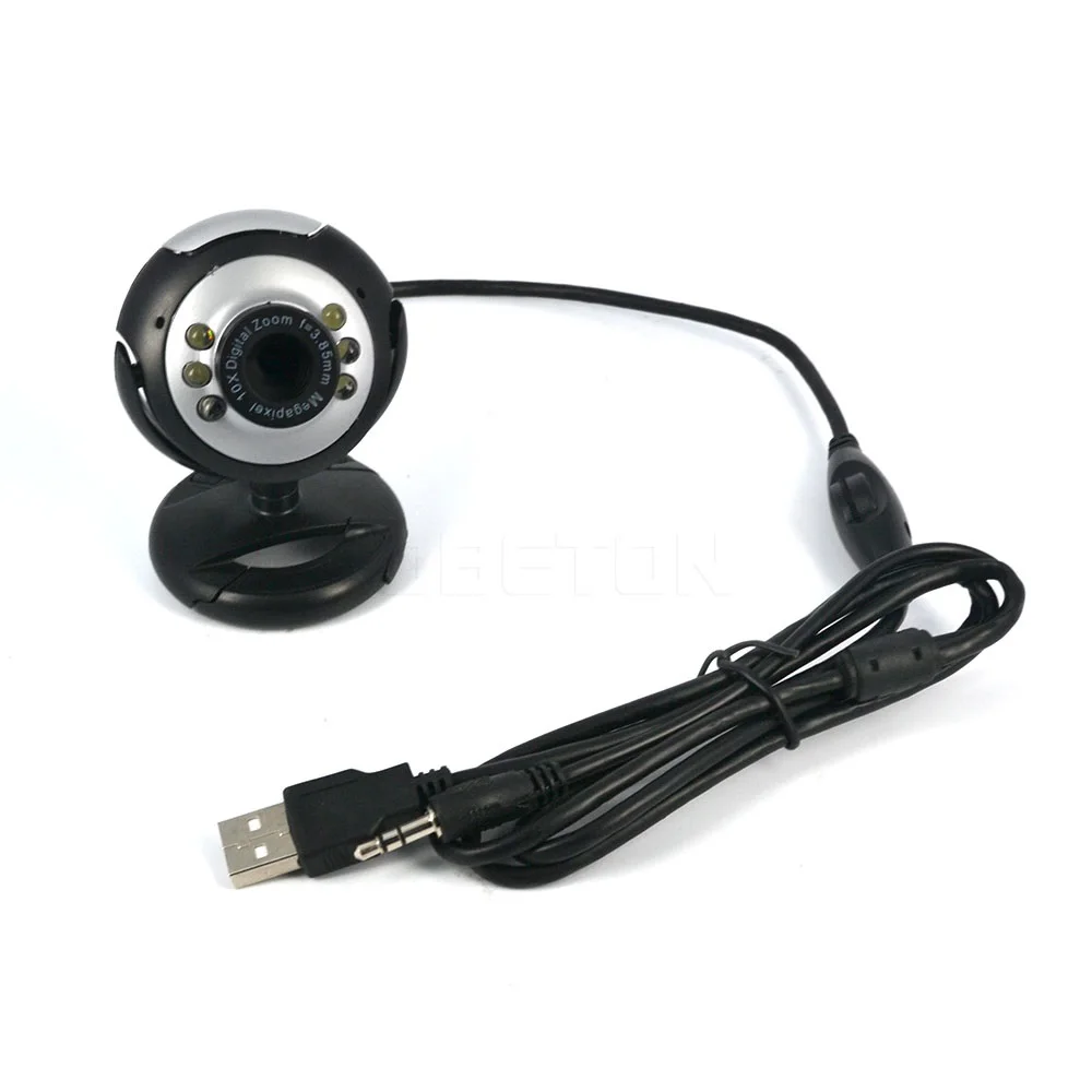 Мини USB 2 0 веб-камера цифровая HD 30 мегапикселей 6 светодиодный с микрофоном для Skype
