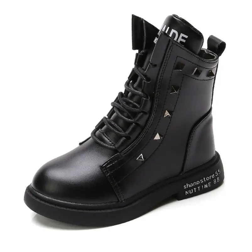 

Girls Boots 2020 Autumn Winter Leather Boys Martin Boots Ankle Waterproof Kids Fashion Short Boots Children's Sport Shoes 27-37