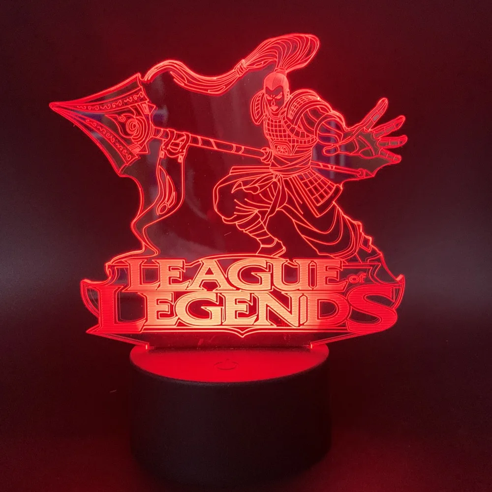 Светодиодный Ночной светильник лампа League of Legends Спальня украшения Чжао Xin ночной
