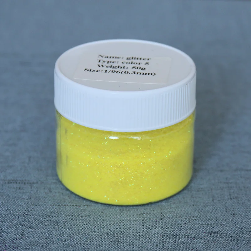 No.5 желтый глиттер порошок лазерный пигменты Блестящий Радуга пудра для ногтей