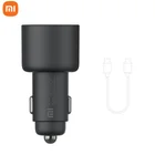 Автомобильное зарядное устройство Xiaomi, 100 Вт, макс. USB-A, 5 В, 3 А, двойной USB-порт, адаптер быстрой зарядки, USB-C для смартфонов iPhone, Samsung, Huawei, Xiaomi 10