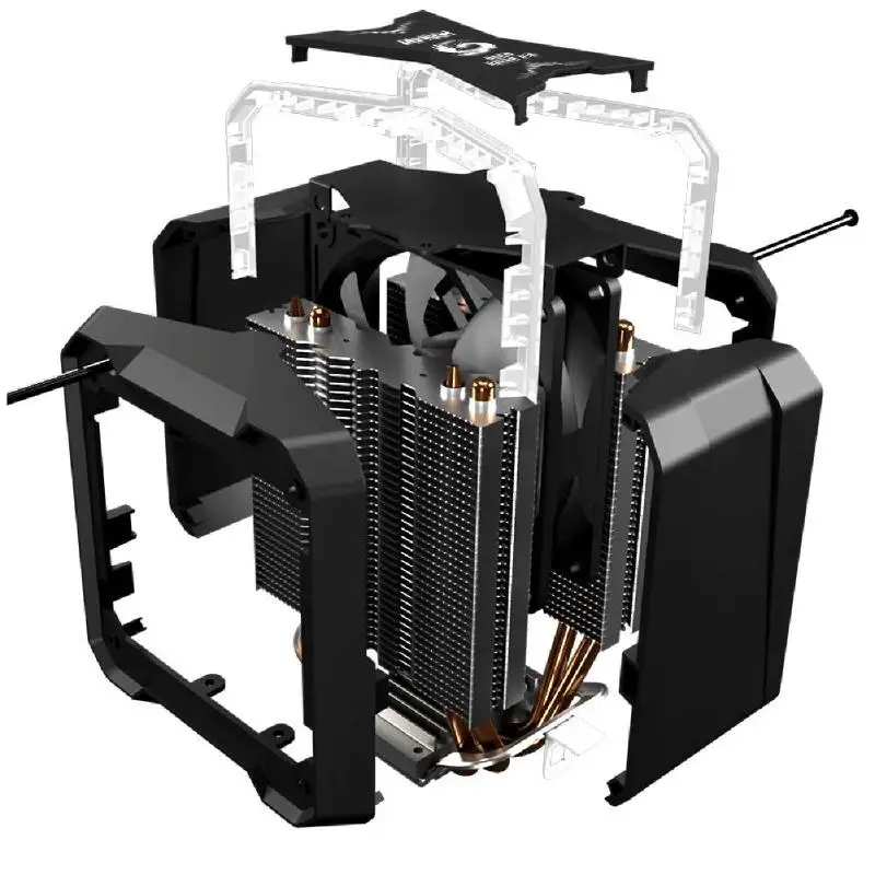 Great Wall G400 Dual Tower 4 тепловые трубы Mute ARGB Настольный ПК cpu кулер вентилятор
