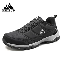 hikeup mens hiking shoes durable walking sports shoes outdoor trekking sneakers for men fishing camping jogging footwear