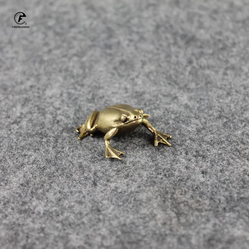 Винтажные медные маленькие фигурки лягушек офисные настольные украшения
