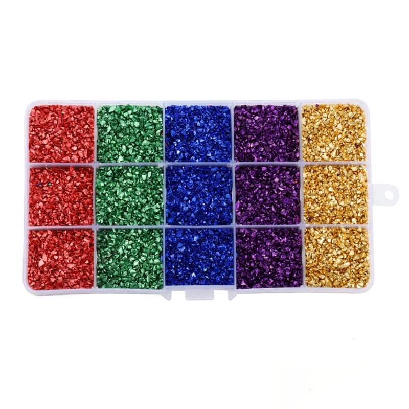 

1 Box Glass Crushed Stones Glitter Irregular Glass Chips Epoxy Resin Mold Filler Nail Art Decoration DIY Crafts Jewelry