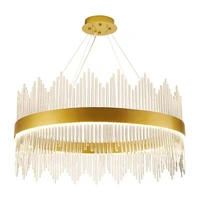 luxury gold pendant lights led g9 glass tubes pendant lamps for villa restaurant living room fixtures hanging lamp