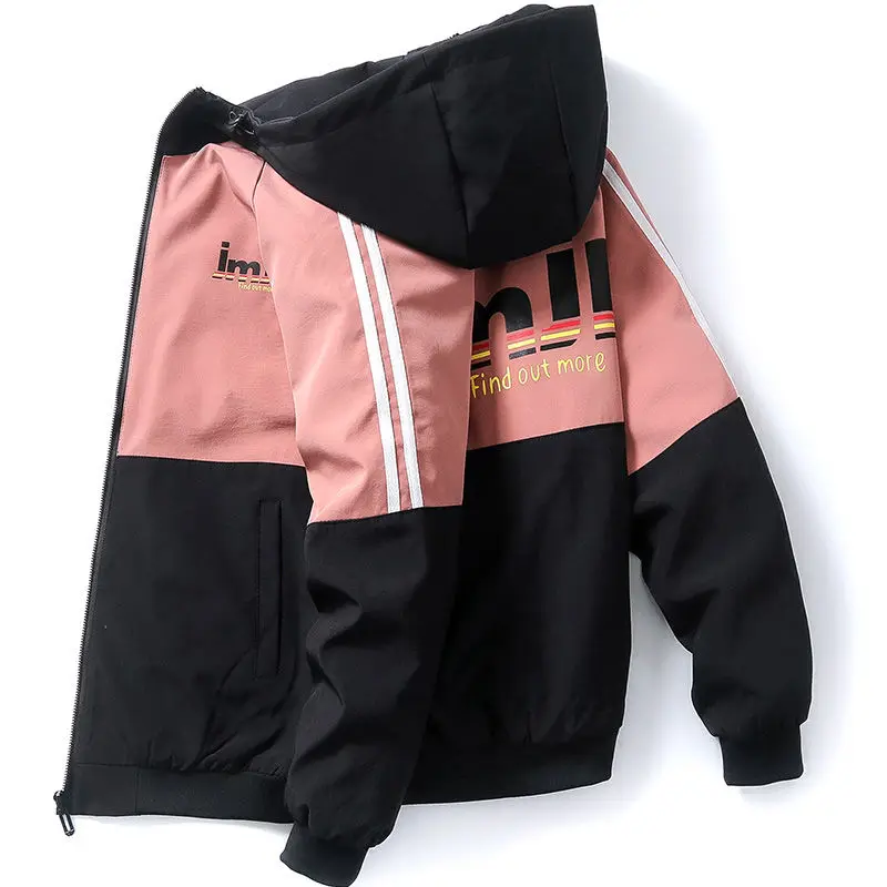2020 spring and autumn clothes Men Jacket Size 3XL Outwear Hooded Coat Slim Parka men's hooded fashion printed jacket | Мужская