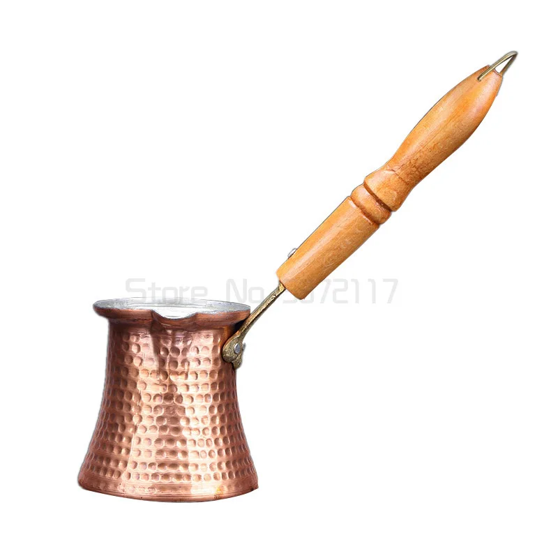 

Coffee Wooden Handle Cevze Turk Turkish Coffee Pot Coffee Turk Turkish Copper Coffee Maker for Turk Cezve Cafeteria