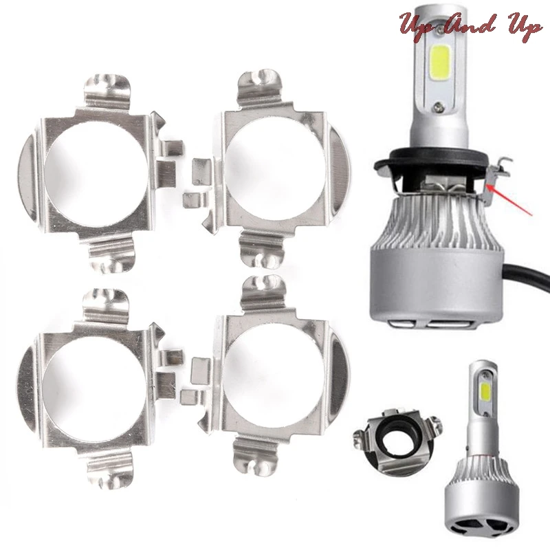 

2Pcs 1cm x 4cm x 5cm H7 LED Car Headlight Bulb Base Holder Adapter Socket for Universal Auto Headlamp Mount Stand