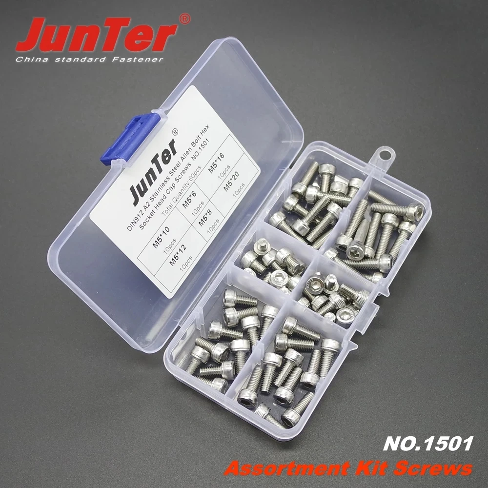 Высококачественные шестигранные болты M5 (5 мм) A2 из нержавеющей стали DIN912 набор
