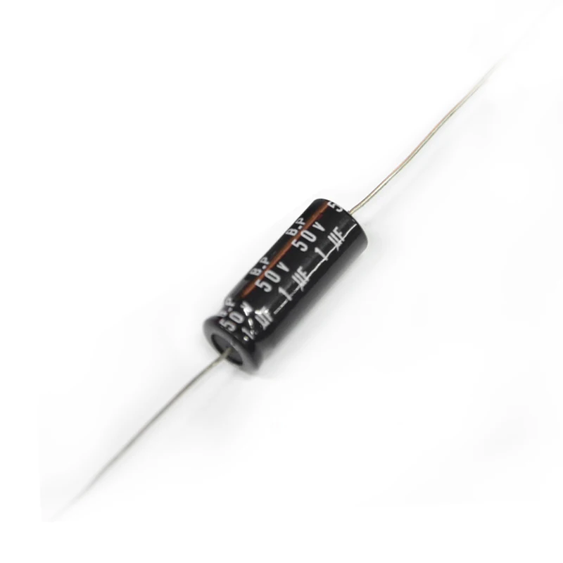 1pcs 1UF/50V imported induction axial electrolytic capacitor divider horizontal capacitance high tone | Электроника