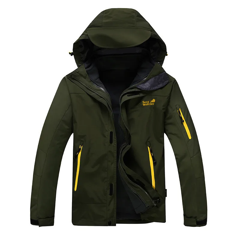 Осенне зимняя флисовая походная куртка Мужская ветрозащитная Толстая парка