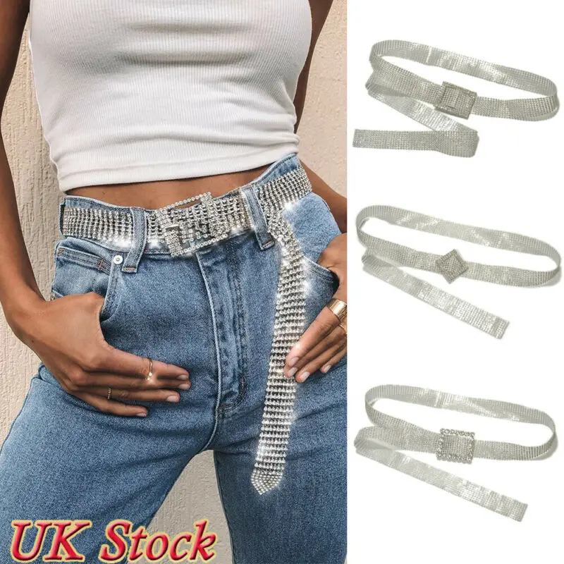 Meihuida женский модный Блестящий Пояс цепочка на талию пояс со стразами из сплава