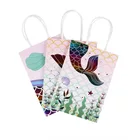 3 шт., бумажные подарочные пакеты русалка