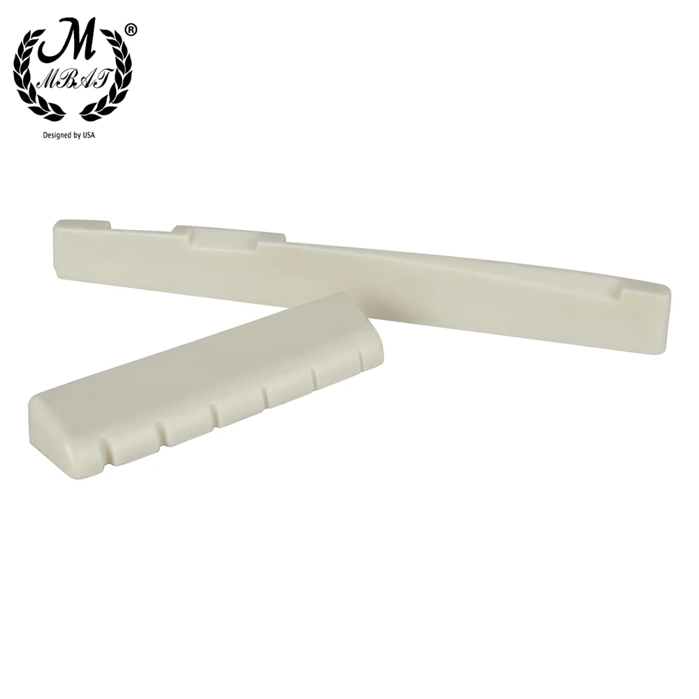 

M MBAT 6 String Classical Guitar Saddle Nut White Bone Bridge For Acoustic Folk Guitar String Pillow Accessories White Beef Bone