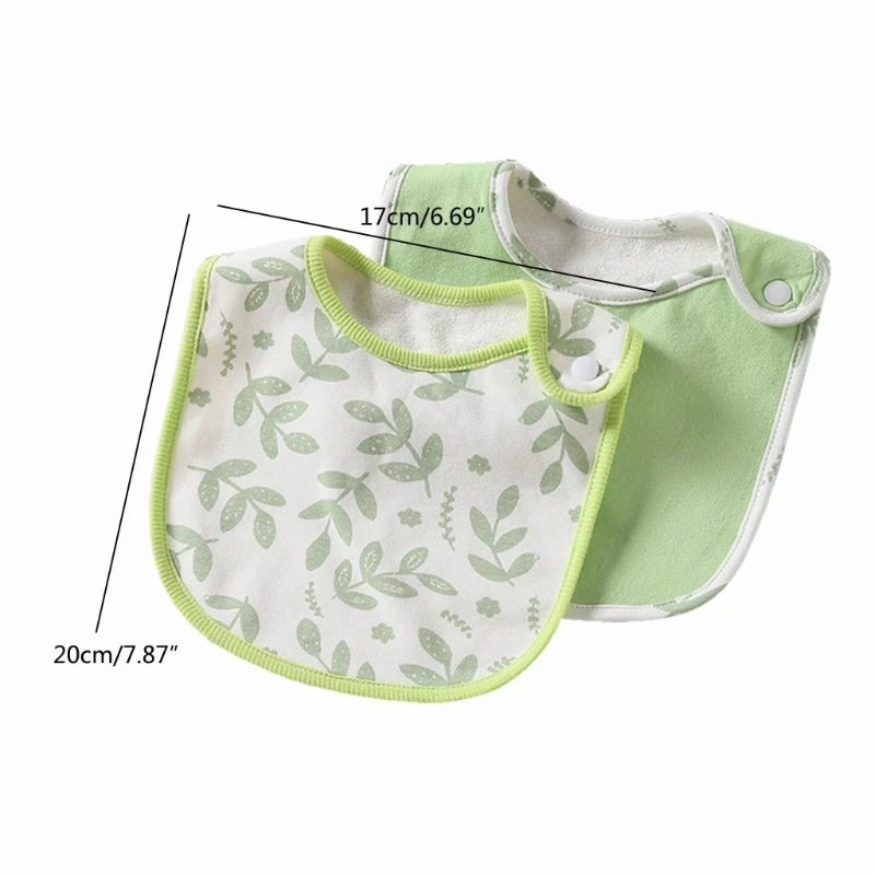 

2Pcs Baby Feeding Bib Waterproof Apron Towel Toddler Dinner Bandanas Burp Cloths