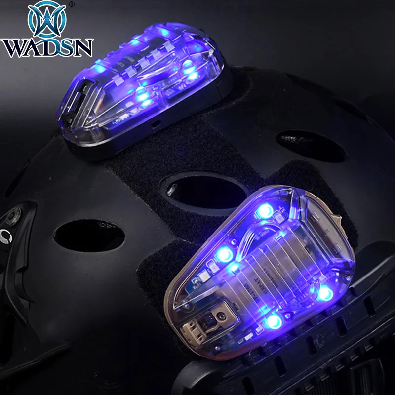 

WADSN HEL-STAR 6 Gen 3 Blue Helmet Light White Strobe & IR Signal Lamp For Military Outdoor Waterproof Survival Tactical Wargame