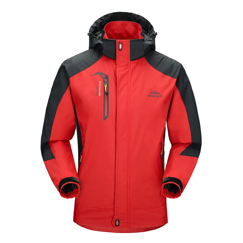 

Men And Women Spring And Autumn Thin Cardigan Zipper Hooded Breathable Rainproof Jacket Outdoor Hiking Windproof Warm Sportswear