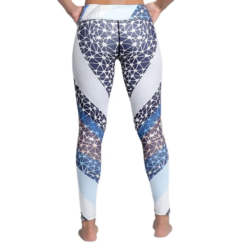 Новинка женские Леггинсы для йоги и фитнеса размеры от S до 3xL с синими звездами в