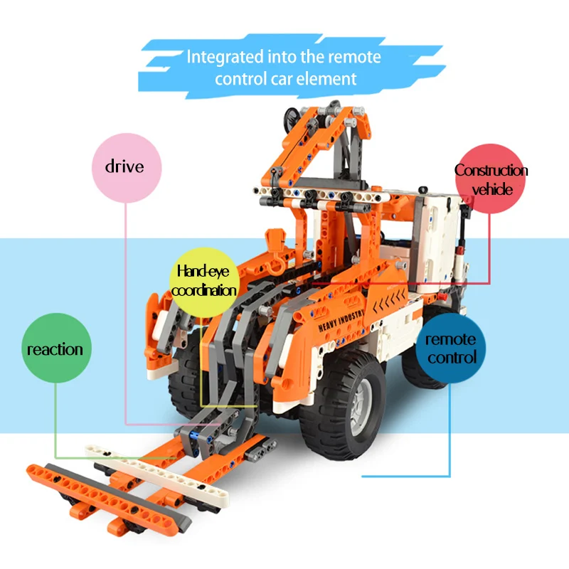 

RC City Mixer Truck Car Building Blocks Toy 815pcs Technical Remote Control Crane 2 IN 1 Bricks Toys Gifts for Boys Girls