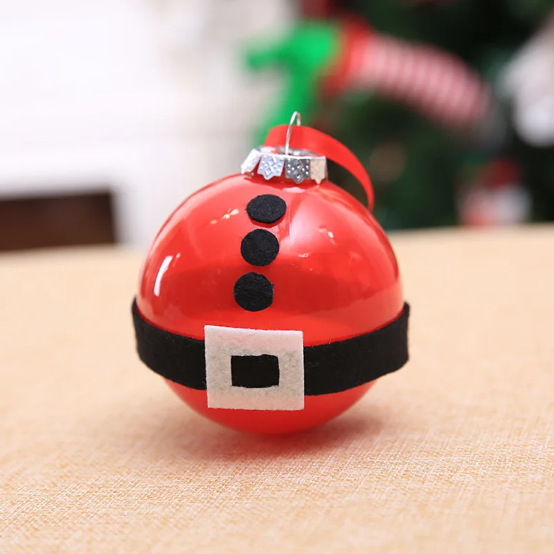 1pcs red (No LED) Светодиодный Рождественский орнамент Единорог Рождественский шар ночник Рождественская елка Висячие Подвески рождественские украшения для подарки для дома - Цвет: 1pcs red (No LED)