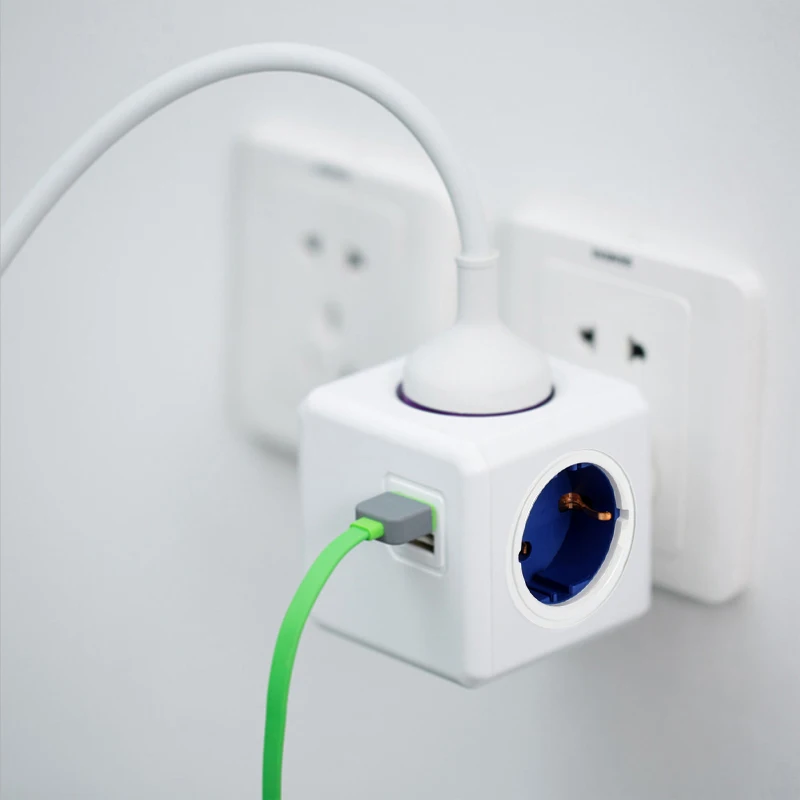 ЕС умная розетка, дорожный адаптер, электрическая вилка, конвертер, 2 USB, 4 розетки, удлинитель, мульти-домашняя зарядная розетка