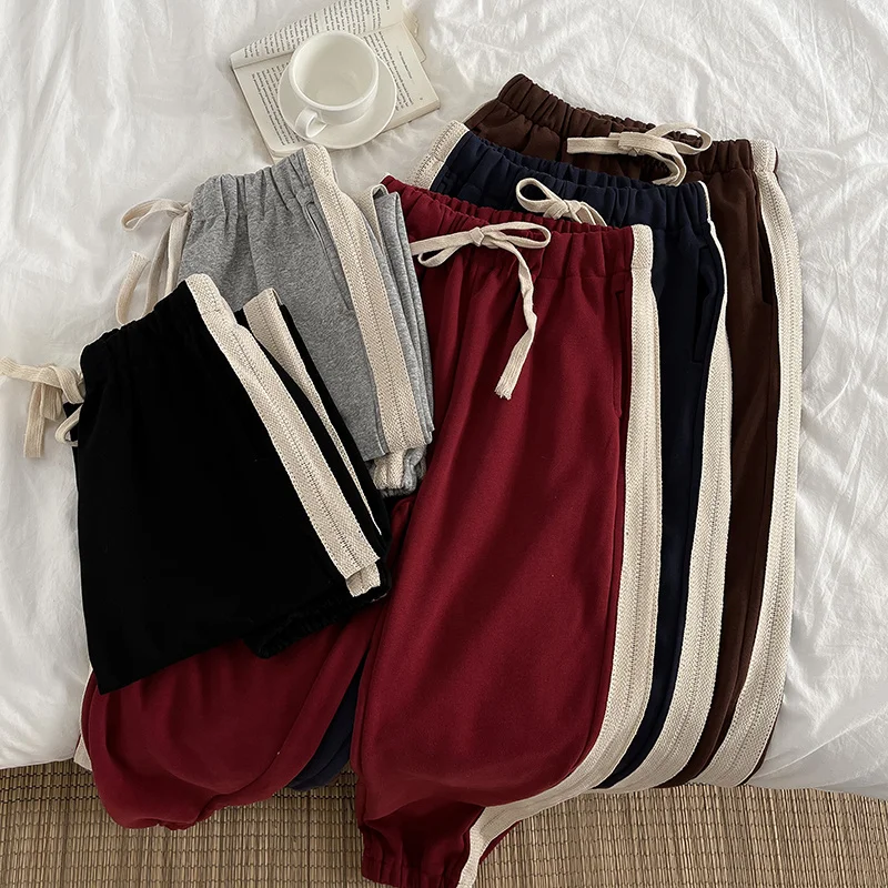 

Шаровары в полоску сбоку с цветными вставками, шаровары, 5 цветов, s