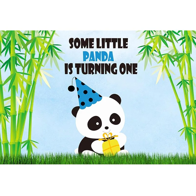 DAWNKNOW Cartoon Panda Photography Background For Kids Bamboo Birthday Party Photo Shoot Backdrops Children Photocall G1117 | Электроника