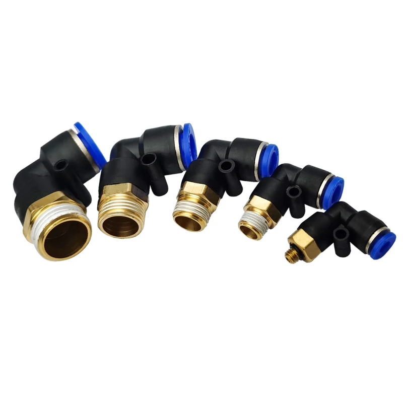 PL Тип OD 4 6 8 10 12 мм-1/8 'ɱ/4'' 3/8 'ɱ/2'' резьба Push In One Touch коннектор