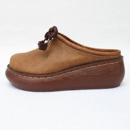 Careaymade-летние новые тапочки из натуральной кожи на платформе Muller оригинальные