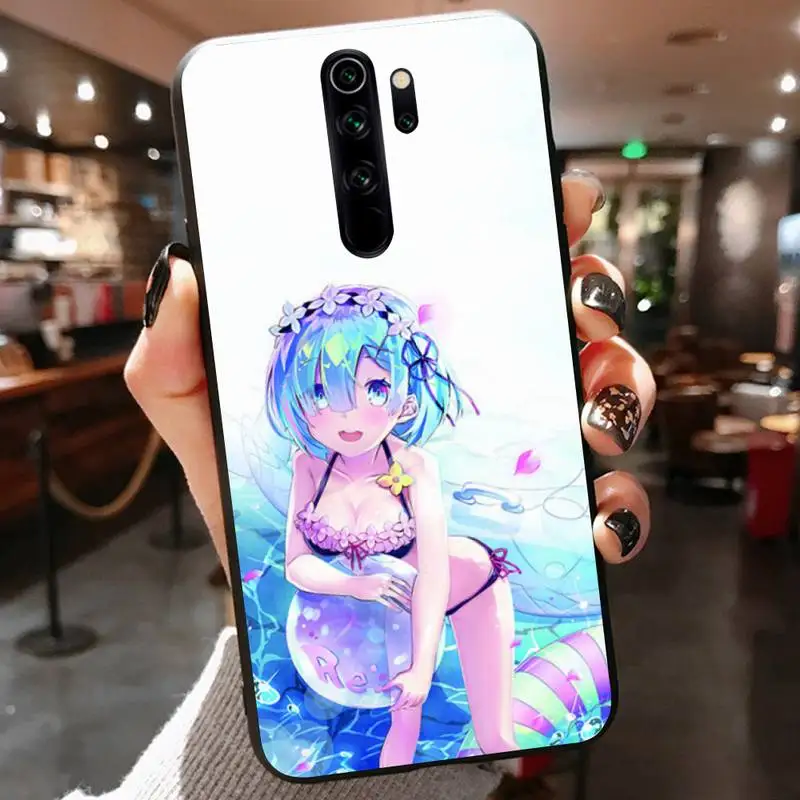 

Anime Re ZERO Ram Phone Case Black Cover For Redmi 7A 4X 5 6 7 8 8A 5Plus GO Note 4/4X 7 K20/Pro Cases