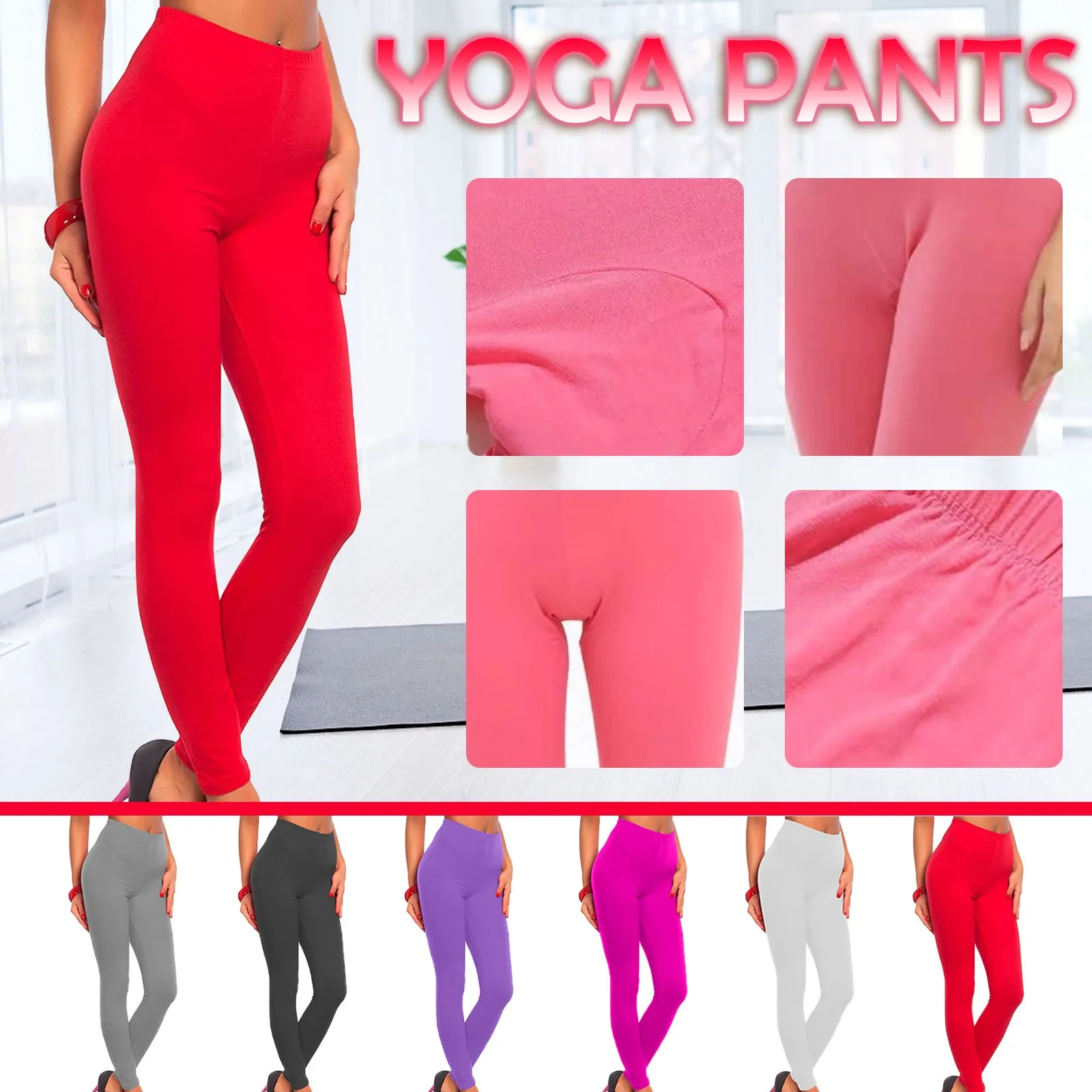 

Sexy High Waist Stretch Yoga Pants Fashion Candy Color Quick-drying Push Up Pencil Leggings Fitness Trousers A20