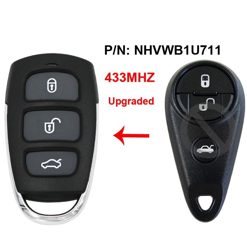 3 кнопки обновленный дистанционный ключ брелок от машины 433 МГц для Subaru Tribeca Forester
