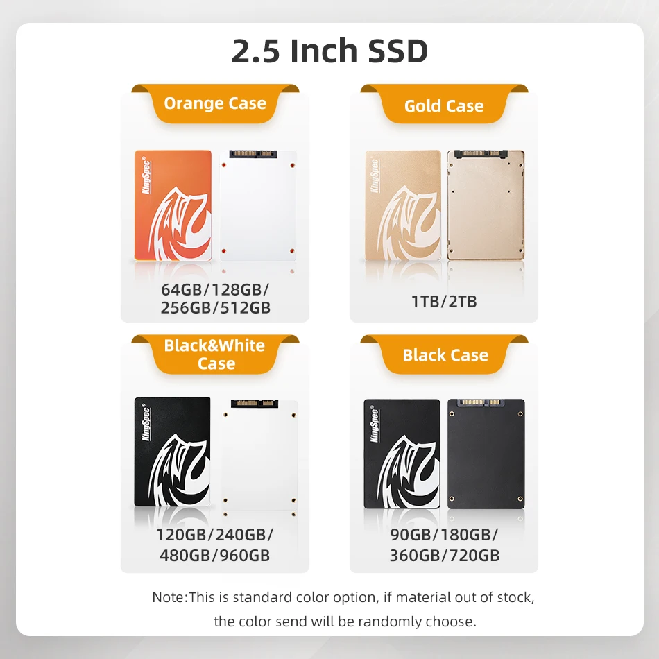 

KingSpec SSD 480GB 512GB 960GB 1TB 2TB hdd Internal Solid State Drive SATA III 2.5 HD Hard Drive For Computer Laptop SSD Disk