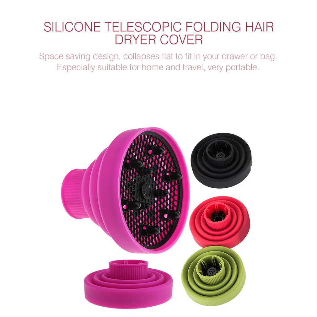 

Hair Dryer Diffuser Folding Silicone Telescopic Blow Dryer Hood Hairdresser Tool Telescopic Dryer Hood