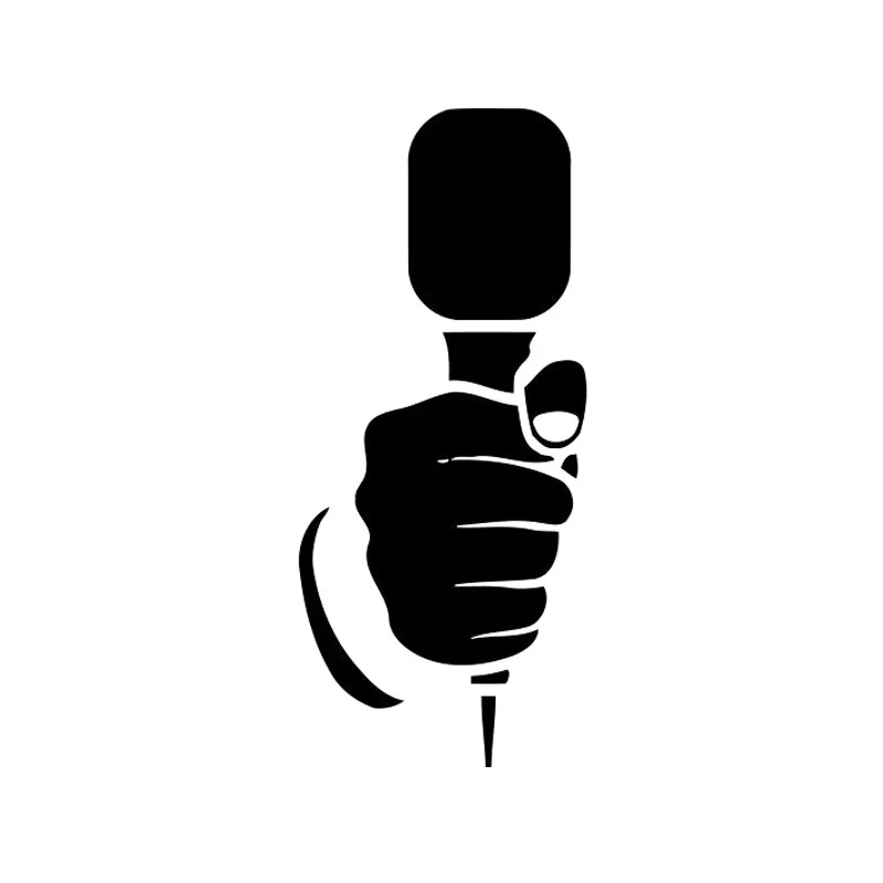 

6.5cm*14.7cm Music Microphone Decor Vinyl computer Styling Decals Stickers