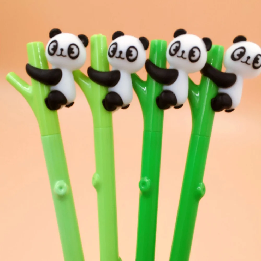 

8Pcs Panda Ink Pen Silicone Rollerball Pen Black Ink 0.5mm Novelty Gift for Office School