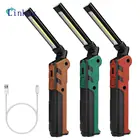 Перезаряжаемый по USB фонарик-вспышка, портативный светодиодный фонарь, магнитный COB Lanterna подвесной фонарь с крюком для использования на улице