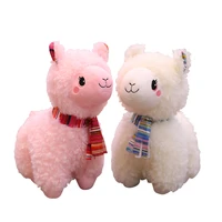 23 45cm cute scarf alpaca plush toy baby kids appease sleeping pillow doll animal stuffed soft toy birthday gifts for children