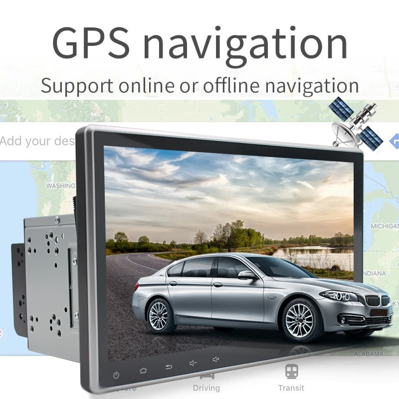 2Din 10,1 дюймов Автомобильное универсальное радио двухканальный стерео gps навигатор видео wifi USB Bluetooth автомобильное радио мультимедийная поворотная пластина