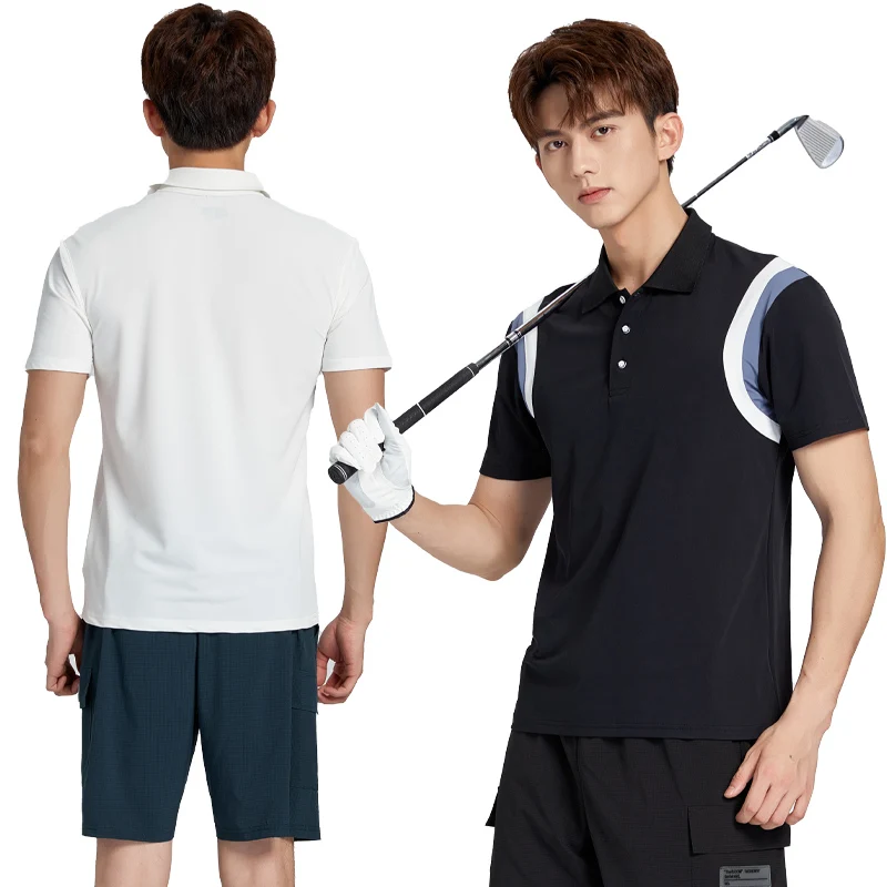 Спортивные рубашки для гольфа тенниса бадминтона с коротким рукавом принтом