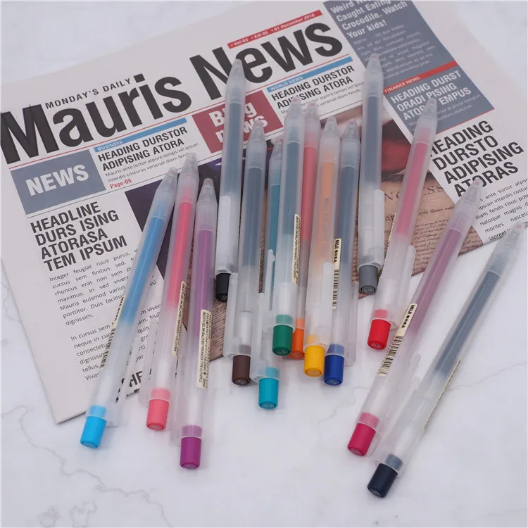 Новинка выдвижная гелевая ручка MUJI цветные ручки 0 5 мм зажимы с гладкими