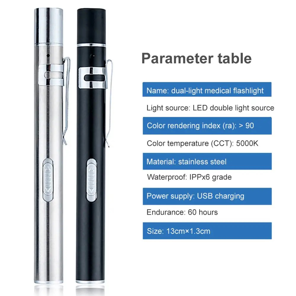 Ручка медицинская аккумуляторная с зарядкой от USB минисветильник рный